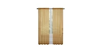 Kate Aurora Basic 2 Pack Sheer Voile Home Window Curtains - 52 in. W x 84 L