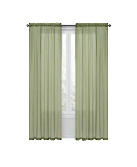 Kate Aurora Basic 2 Pack Sheer Voile Home Window Curtains - 52 in. W x 84 L