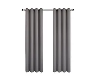 Kate Aurora 100% Hotel Blackout Thermal Insulated Grommet Curtains (2 Pack