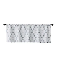 Kate Aurora Living Shabby Trellis Clover Rod Pocket Window Curtain Valances - 56 in. W x 14 L, Turquoise