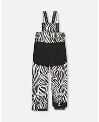 Deux par Girl Two-Piece Teknik Snowsuit Zebra Print