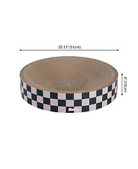 The Licker Store Nelson 20.13" Modern Cardboard Round Bowl Cat Scratcher with Catnip