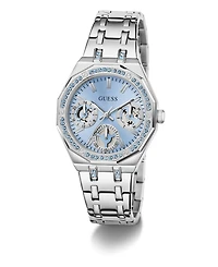 Guess Women's Silver Tone Multi-function Watch, 36mm