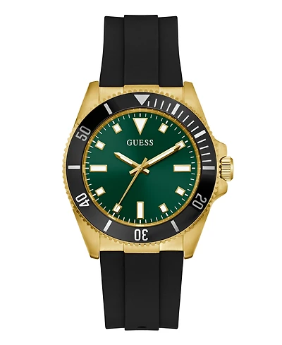 Guess Men's Black Gold Tone Analog Watch, 41mm