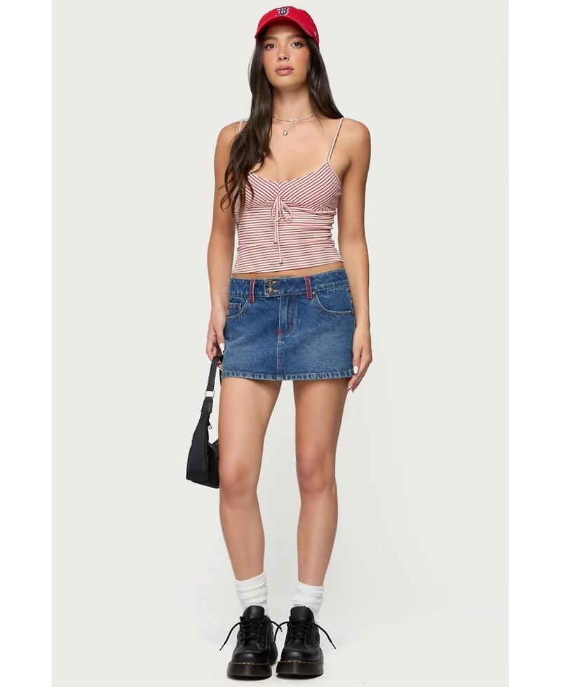 Edikted Women's Tova Striped Scoop Tank Top