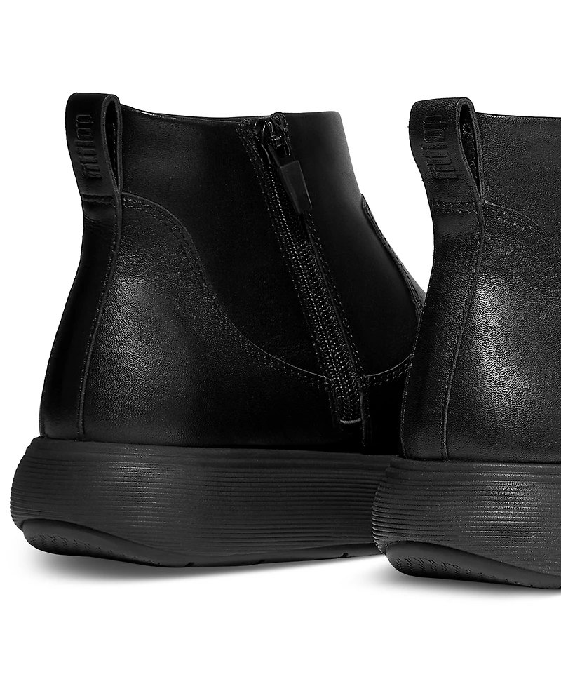 FitFlop Women's iQ-comff Leather Zip Ankle Booties