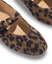FitFlop Women's Delicato Leopard Suede Mary Jane Flats