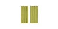 GoodGram 2 Pack: Hotel Thermal Grommet 100% Blackout Curtains - 52 in. W x 90 in. L, Lime