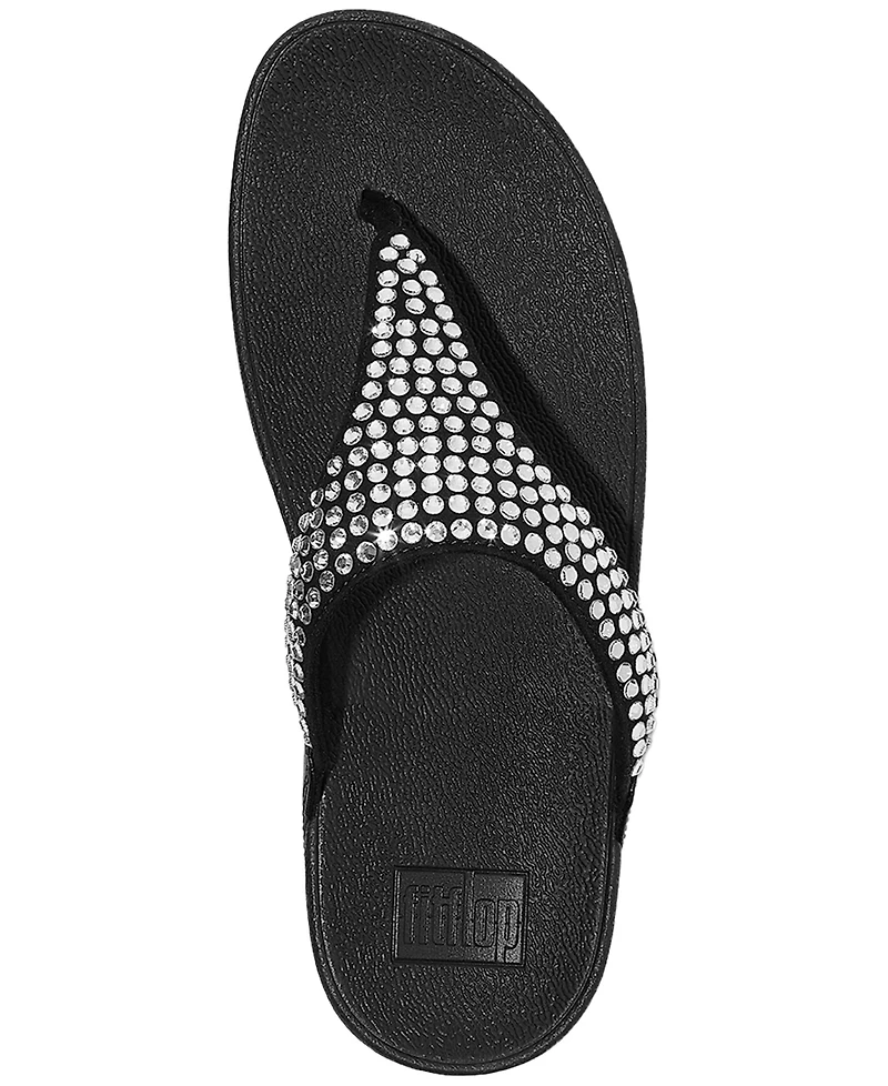 FitFlop Women's Lulu Maxi-Crystal Toe-Post Wedge Sandals
