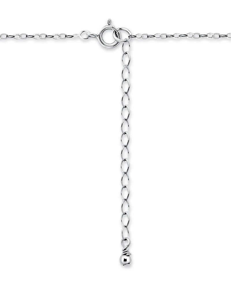 Giani Bernini Cubic Zirconia Solitaire Octagon Pendant Necklace Sterling Silver, 16" + 2" extender, Macy's Exclusive (Also Available 18k Gold Pl