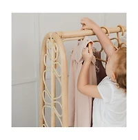 Momiji - Handcrafted Rattan Belle Montessori Kids Clothes Rack - Wicker