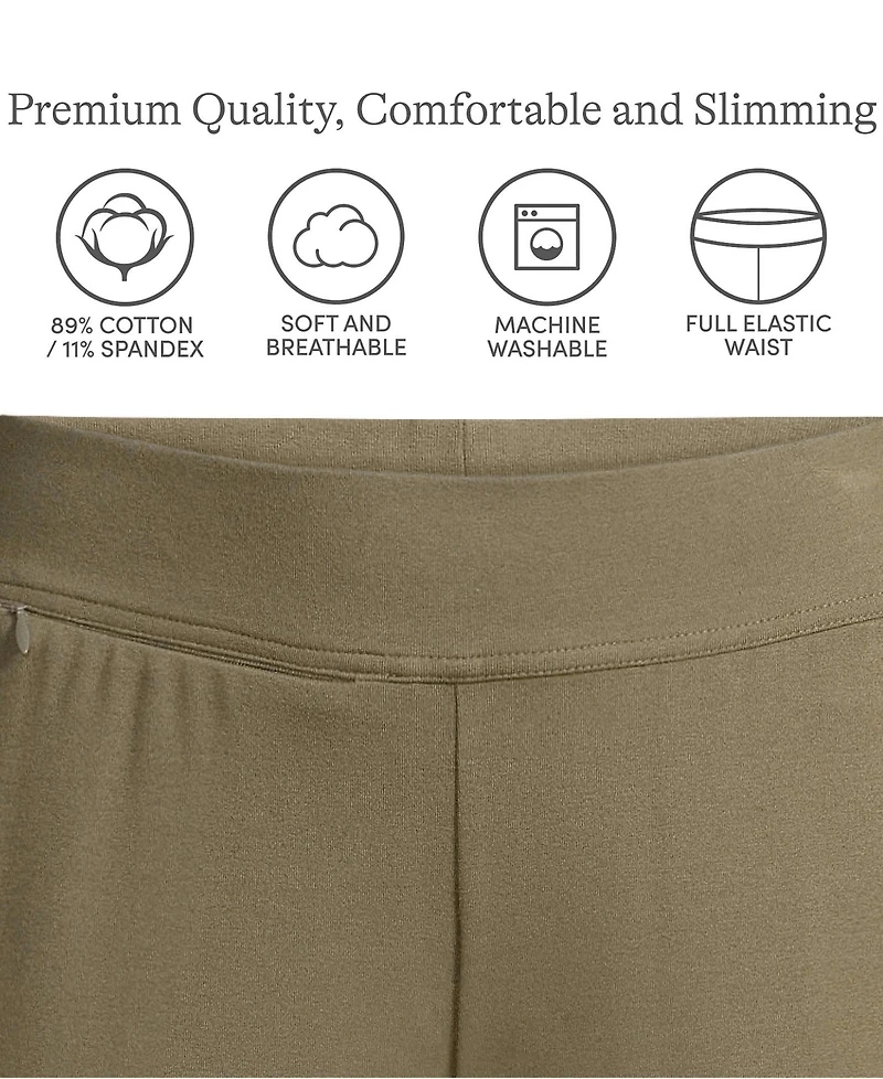 Lands' End Women's Starfish Mid Rise Straight Leg Pants