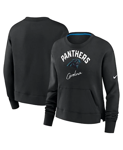 Nike Women's Black Carolina Panthers High Hip Pullover Sweatshirt