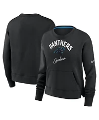 Nike Women's Black Carolina Panthers High Hip Pullover Sweatshirt