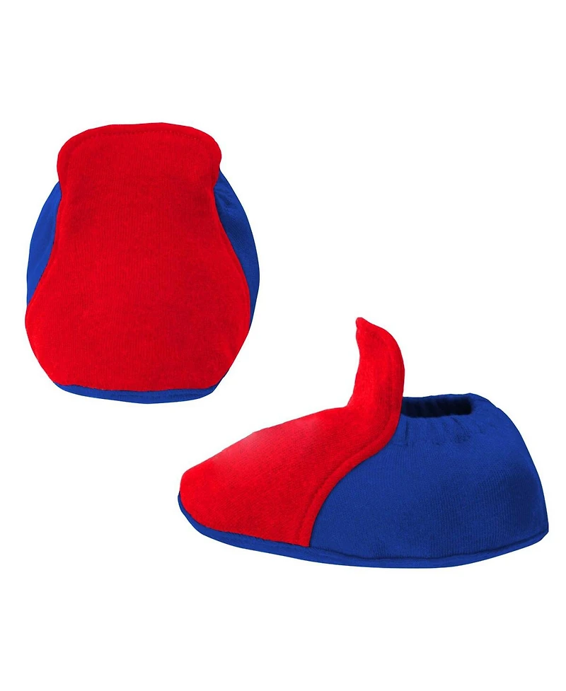 Outerstuff Baby Boys and Girls 3-Piece Royal/Red Chicago Cubs Love of Baseball Bib Bodysuit Booties Set