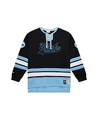 Mitchell & Ness Men's Black Utah Mammoth Heritage Lace-Up Pullover Sweatshirt