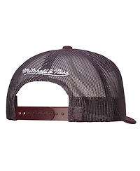 Mitchell & Ness Men's White/Purple Anaheim Ducks Gridlock Trucker Adjustable Hat