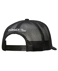 Mitchell & Ness Men's White/Black San Jose Sharks Gridlock Trucker Adjustable Hat