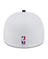 New Era Men's White/Black Miami Heat 2025 Nba Draft A-Frame 59FIFTY Fitted Hat