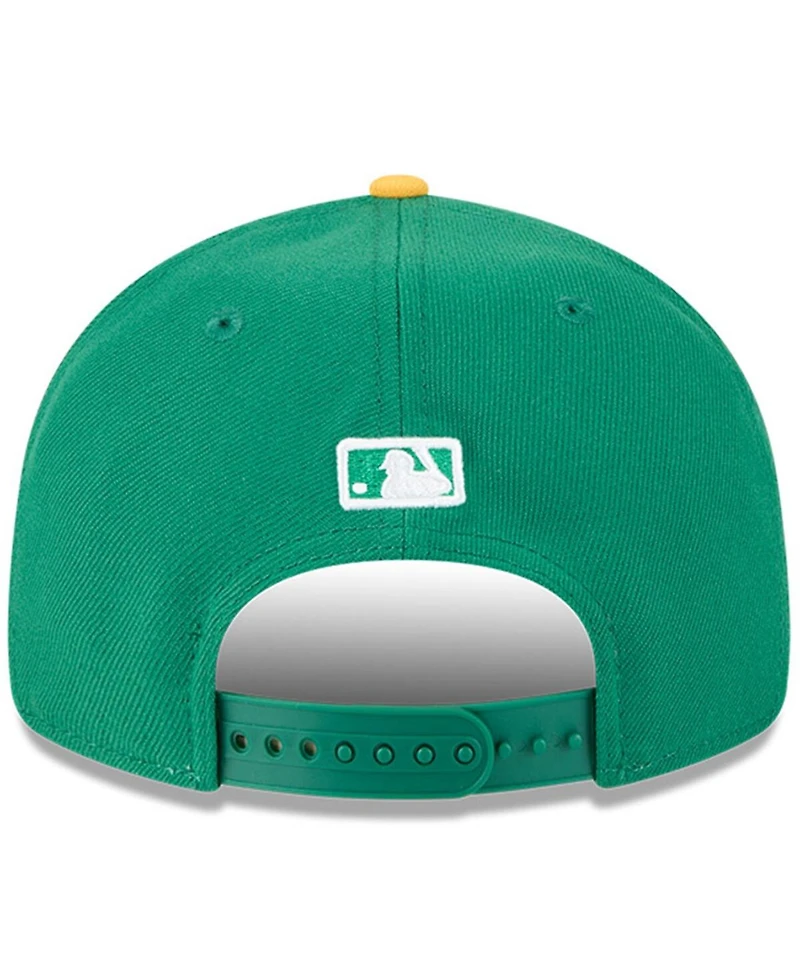 New Era Men's Green/Gold Athletics Baseball Hall of Fame Retro Crown 9FIFTY Adjustable Hat