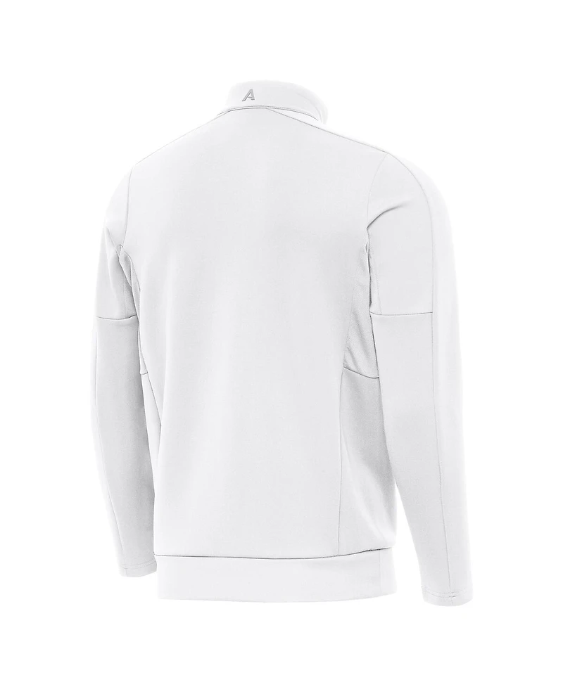 Antigua Men's White Dallas Cowboys Generation Quarter-Zip Jacket