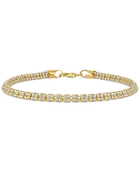 Men's Diamond-Cut Ice Chain Bracelet in 14k Gold Over Sterling Silver