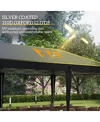 Outsunny Extra Large 10' x 19' Pop Up Canopy with Carry Bag