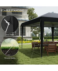 Outsunny Extra Large 10' x 19' Pop Up Canopy with Carry Bag