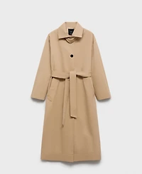 Mango Women's Belt Long Trench Coat