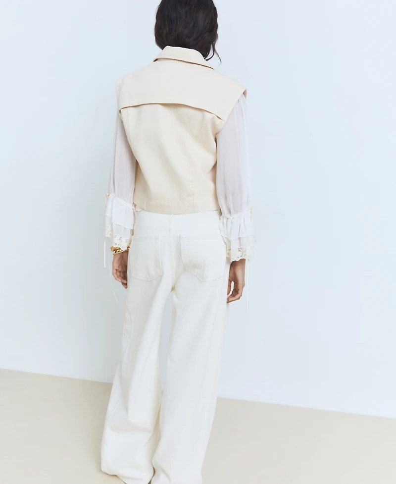 Mango Women's Denim-Effect Vest