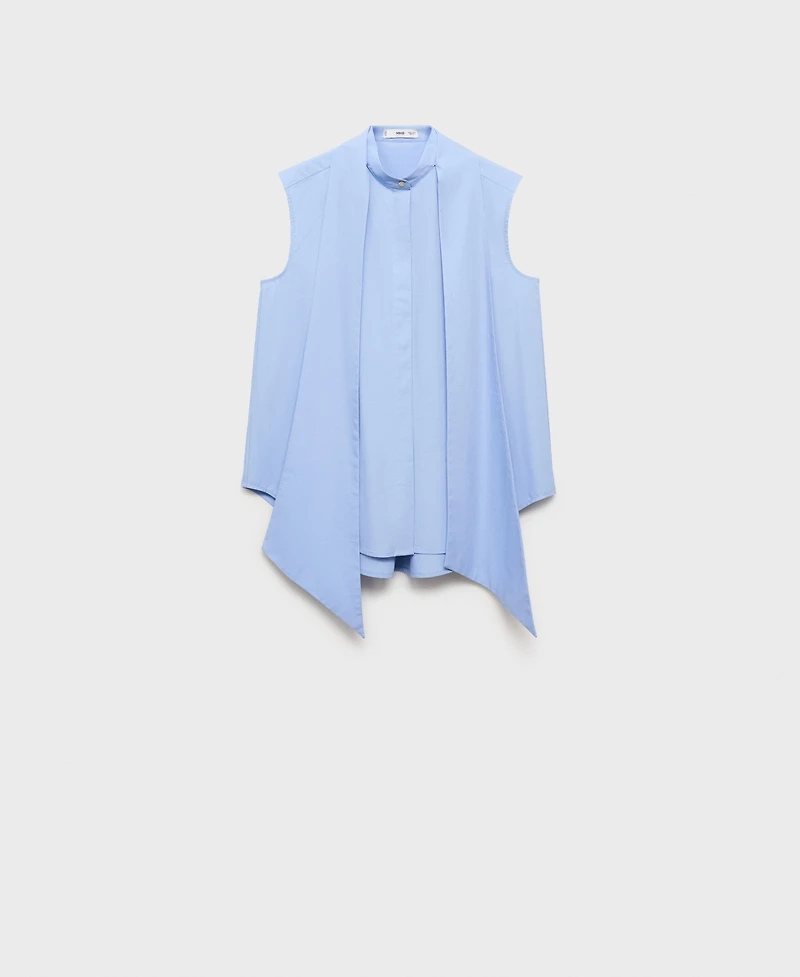 Mango Women's Tie-Neck Blouse