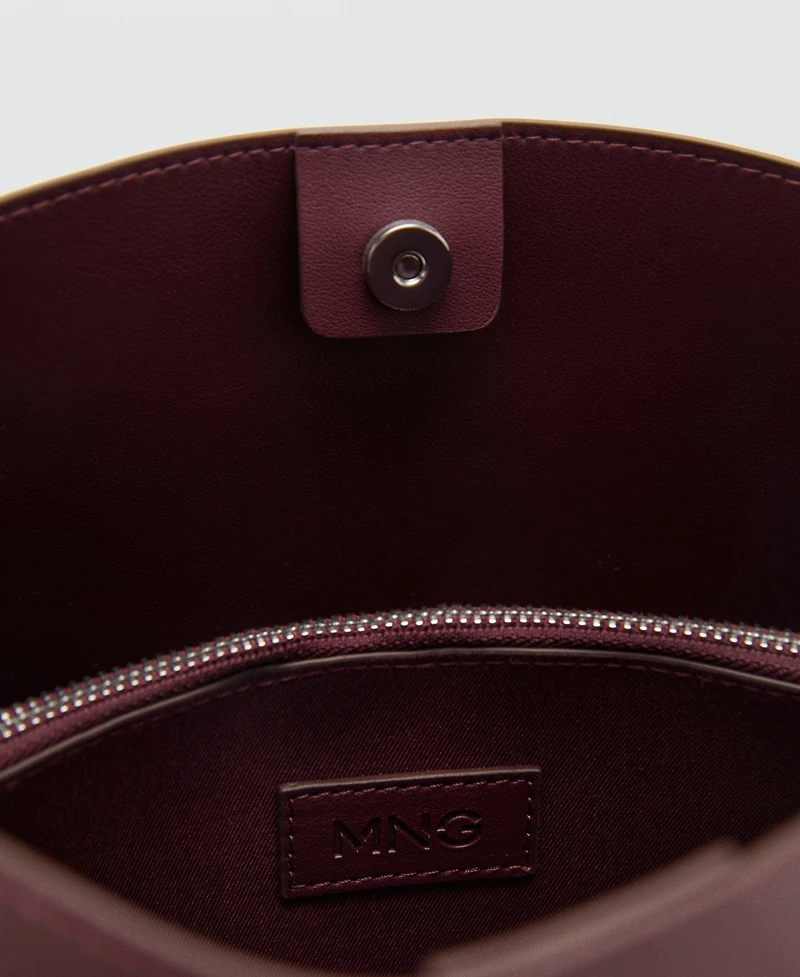 Mango Women's Buckle Mini Shopper Bag