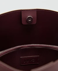 Mango Women's Buckle Mini Shopper Bag