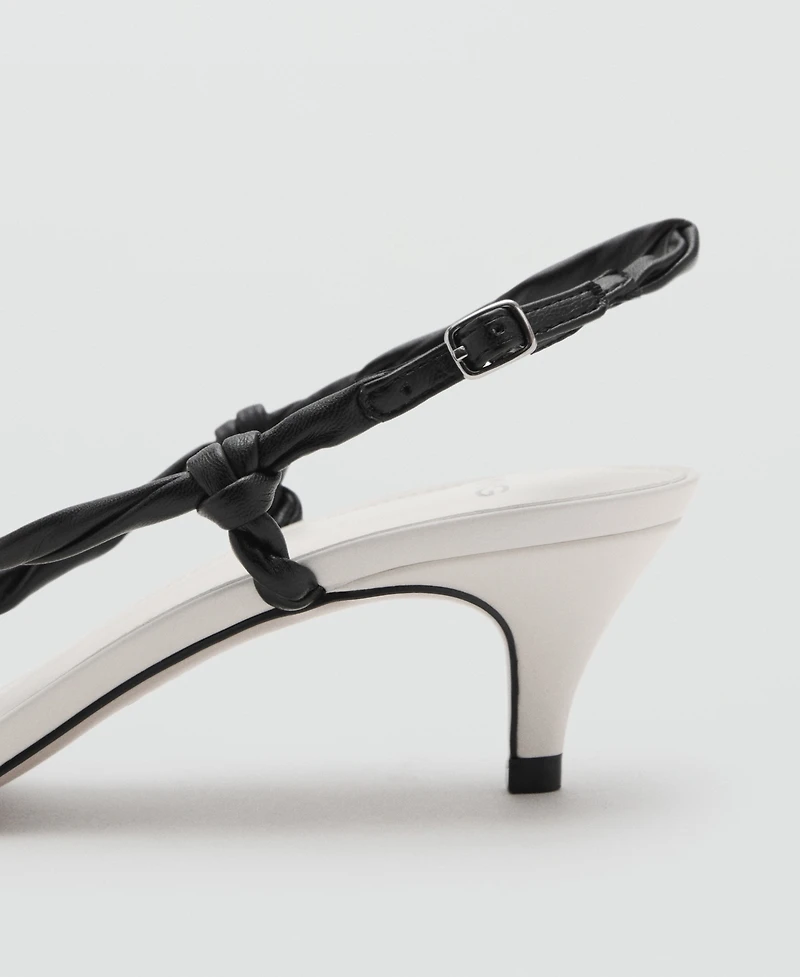 Mango Women's Ruched Strips Sandals