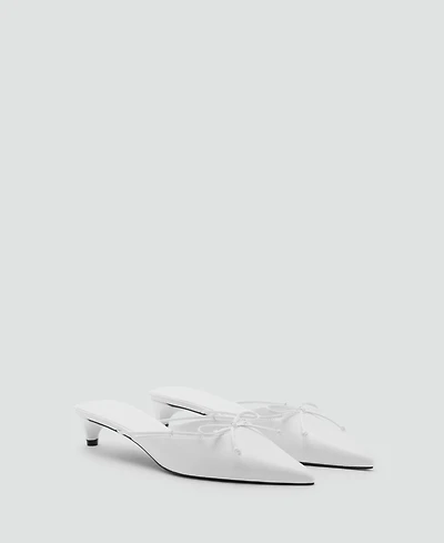 Mango Women's Bow Detail Kitten Shoes