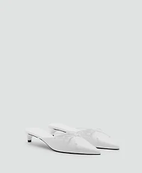 Mango Women's Bow Detail Kitten Shoes