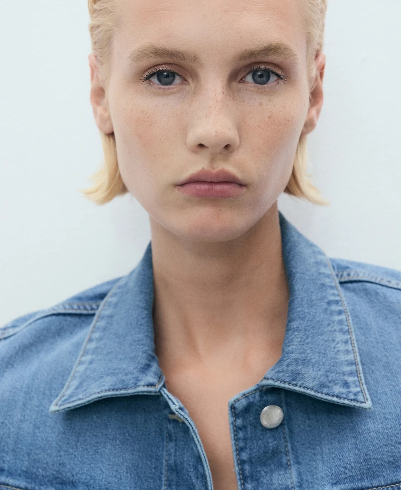 Mango Women's Pockets Denim Jacket