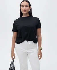 Mango Women's Sienna Flared Cropped Jeans