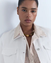 Mango Women's Pockets Denim Jacket