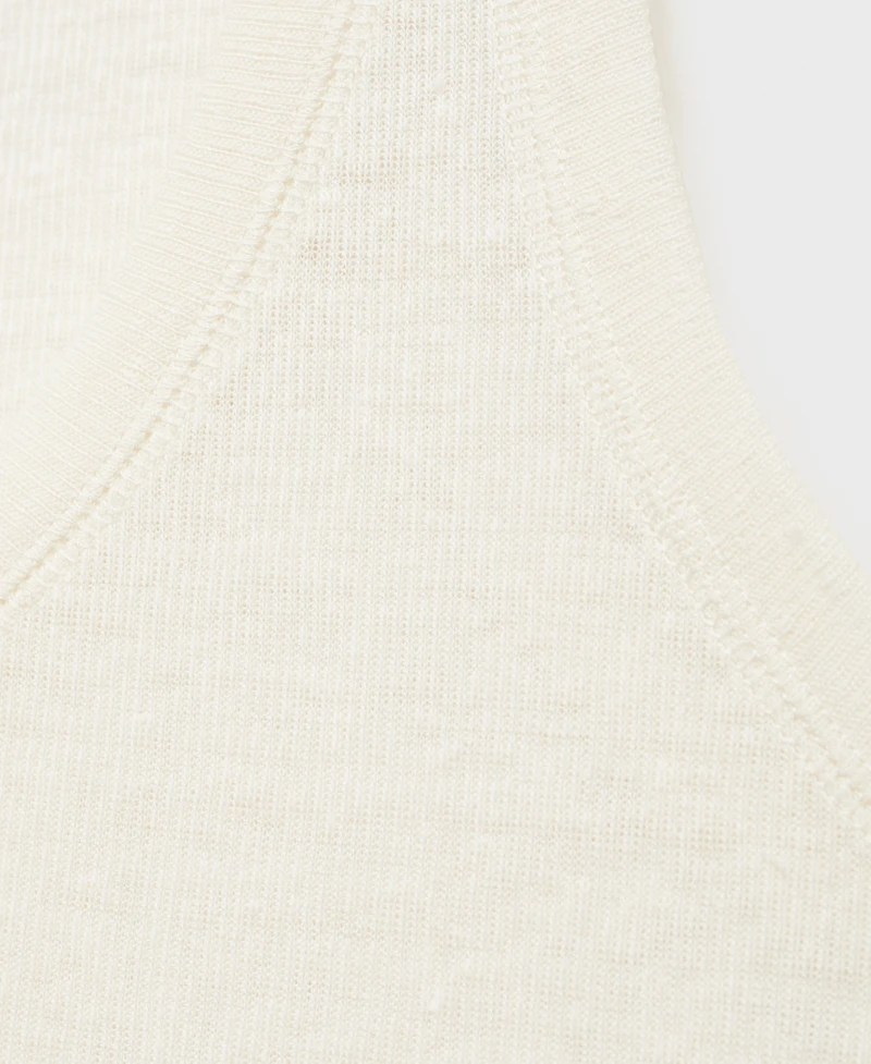 Mango Women's Strap Linen Top