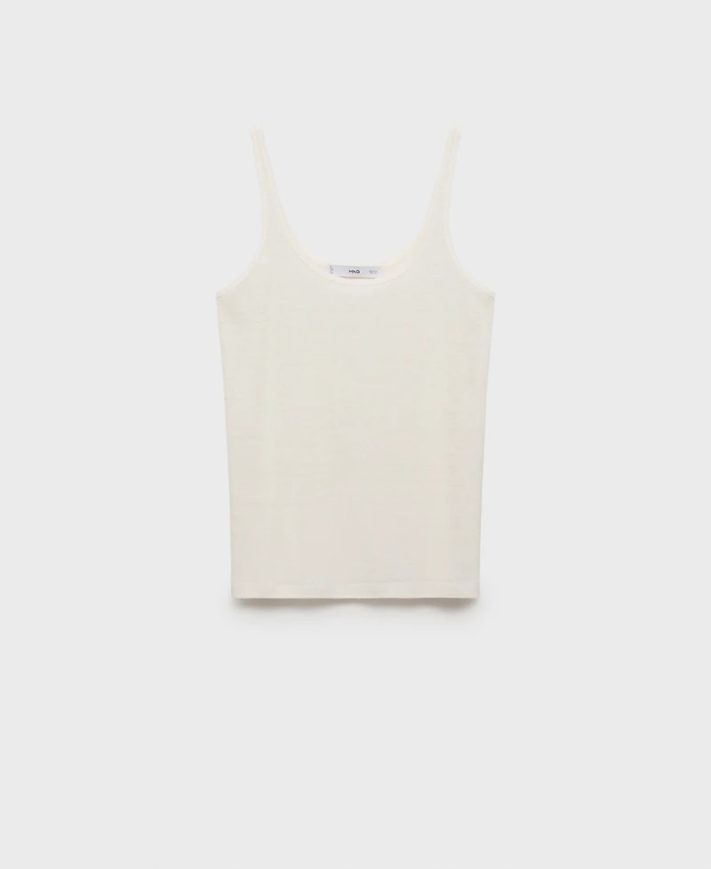 Mango Women's Strappy Linen Top