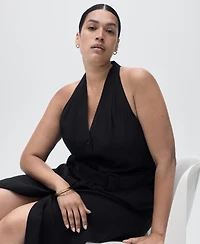 Mango Women's Belted Lyocell Dress