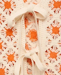 Mango Women's Crochet Ties Top