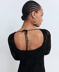 Mango Women's Crochet Short Dress