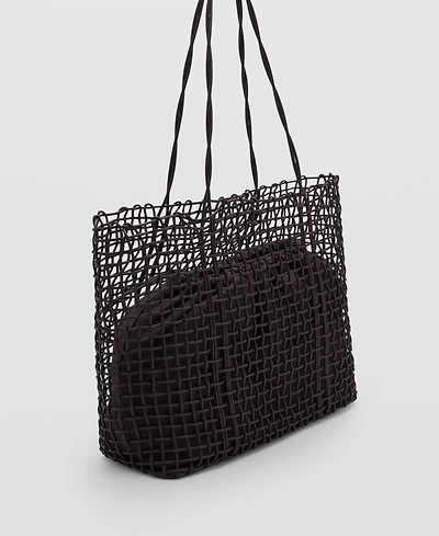 Mango Women's Braided Shopper Bag
