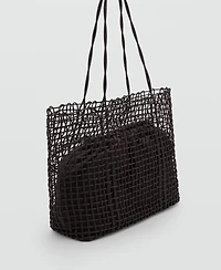 Mango Women's Braided Shopper Bag