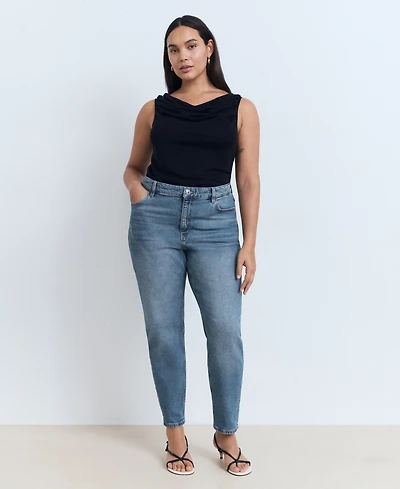 Mango Women's New Mom Comfort High-Rise Jeans
