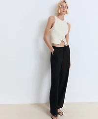 Mango Women's Drawstring Straight Pants