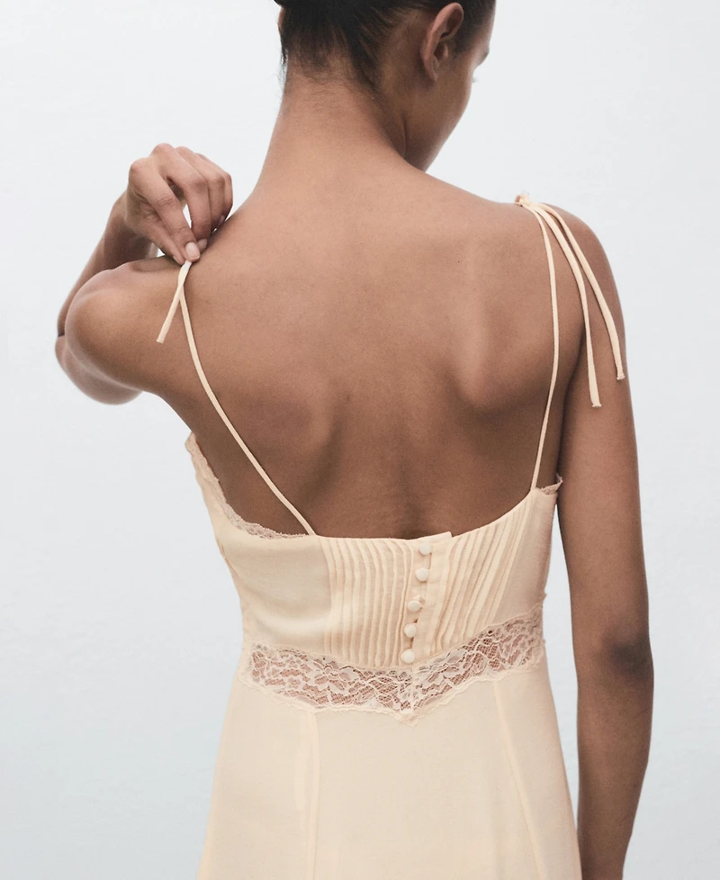 Mango Women's Lace Camisole Dress