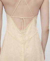 Mango Women's Embroidered Midi Dress